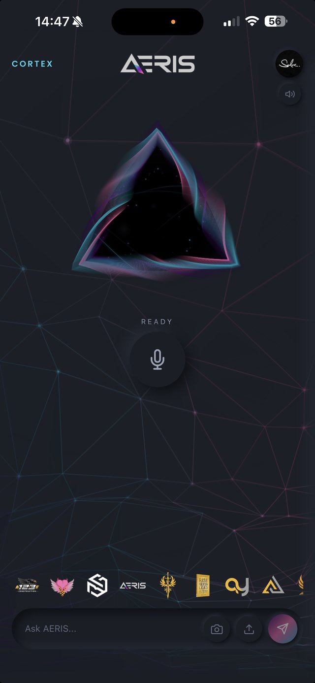 AERIS app, Cortex screen